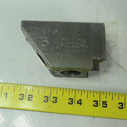 Dillon HW27M8P Soft Lathe Chuck Jaw 1-1/2" x 3-3/8" x 1-7/8" Serrated Lot of 3