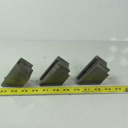 Dillon HW27M8P Soft Lathe Chuck Jaw 1-1/2" x 3-3/8" x 1-7/8" Serrated Lot of 3