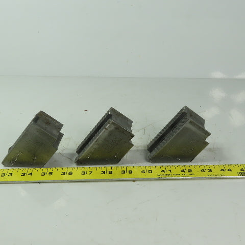 Dillon HW27M8P Soft Lathe Chuck Jaw 1-1/2" x 3-3/8" x 1-7/8" Serrated Lot of 3