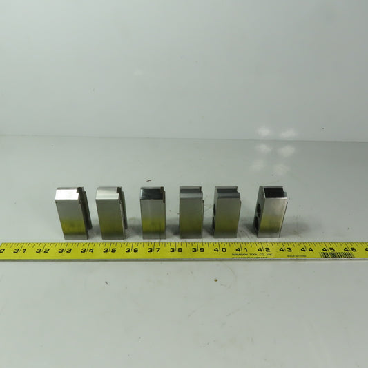 Soft Lathe Chuck Jaw 1-1/2" x 2-5/8" x 1-1/2" Serrated Lot of 6