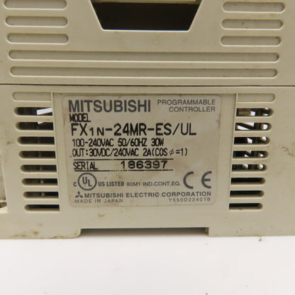 Mitsubishi FX1n-24MR-ES/UL Melsec Programmable Controller PLC 100-240VAC