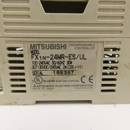 Mitsubishi FX1n-24MR-ES/UL Melsec Programmable Controller PLC 100-240VAC