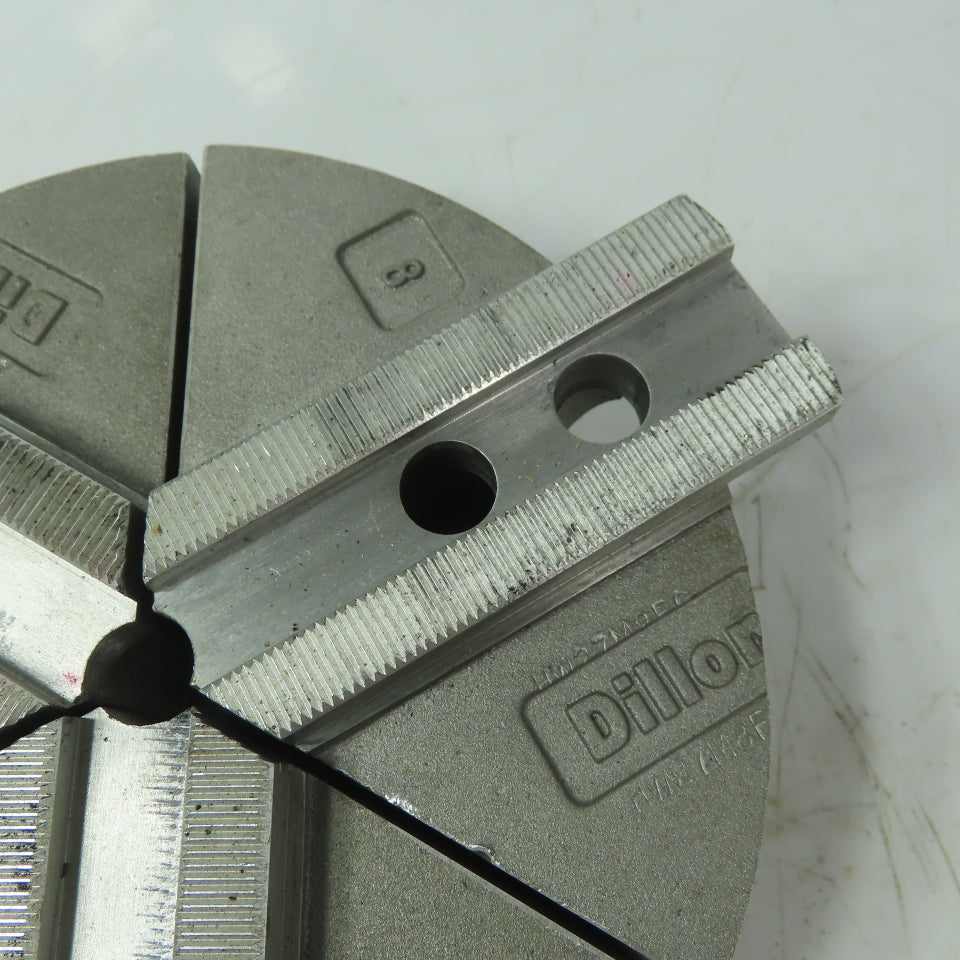 Dillion HW27M8P6 Aluminum Serrated 7" Round Lathe Chuck Jaws 3pc Set