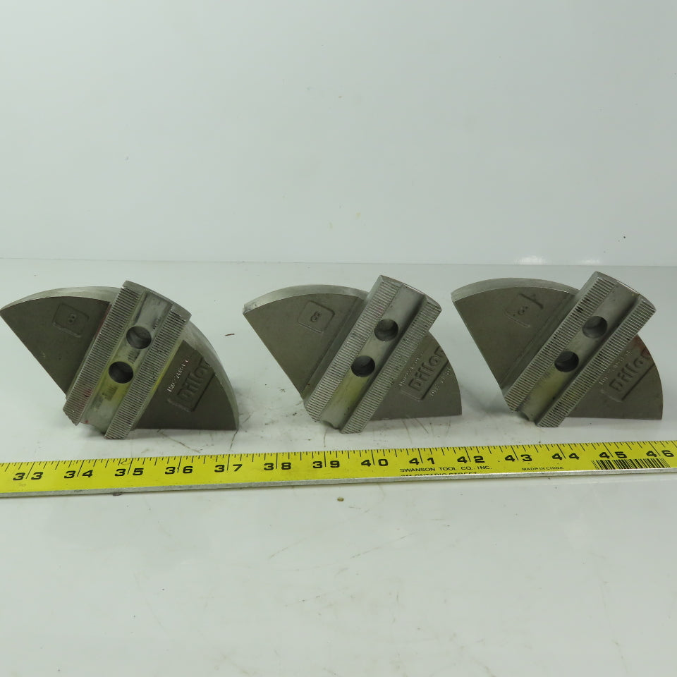 Dillion HW27M8P6 Aluminum Serrated 7" Round Lathe Chuck Jaws 3pc Set