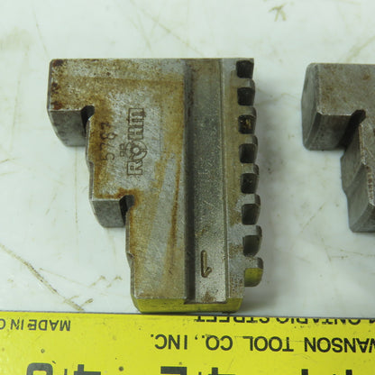 Rohm 5787 Step Jaws for Scroll Chuck 3-Jaw 3/4" Wide  3 Piece Set
