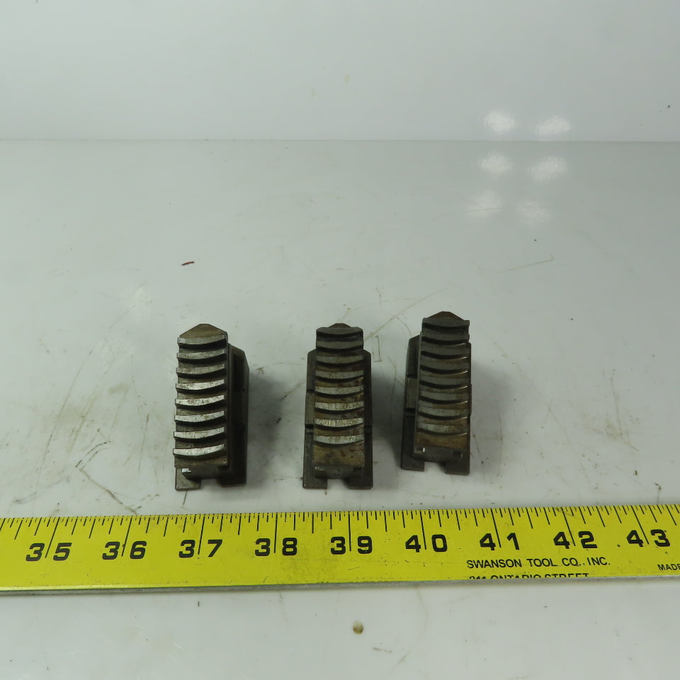 Rohm Wedged Jaws for Scroll Chuck 3-Jaw 3/4" Wide  3 Piece Set