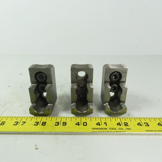 110 Reversable Serrated Chuck 3-Jaw 1-1/2" Wide 2-5/8" High 3 Piece Set