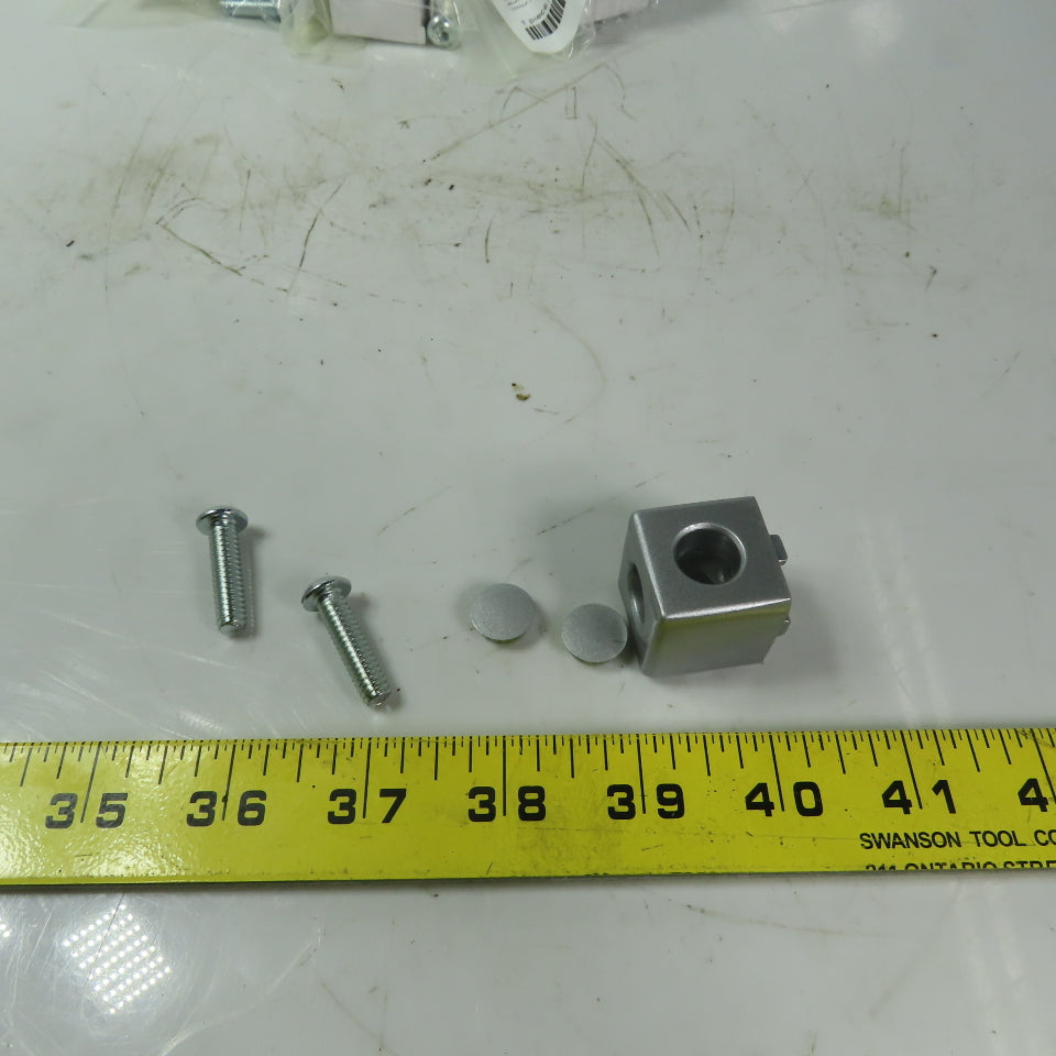 093WW252N06 Corner Cube Connector For 1" T Slot Extrusion 2 Hole Lot of 4