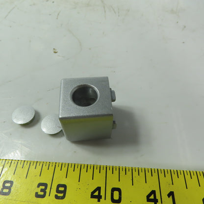 093WW252N06 Corner Cube Connector For 1" T Slot Extrusion 2 Hole Lot of 4