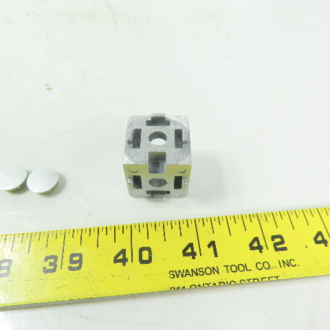 093WW252N06 Corner Cube Connector For 1" T Slot Extrusion 2 Hole Lot of 4