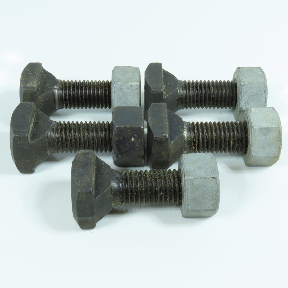 3/4"-10 x 2-1/2" Black Oxide T-Slot Bolt 3/4" Slot Width W/Nut Lot of 5