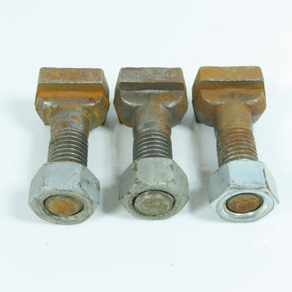 3/4"-10 x 2-1/2" Black Oxide T-Slot Bolt 3/4" Slot Width W/Nut Lot of 3