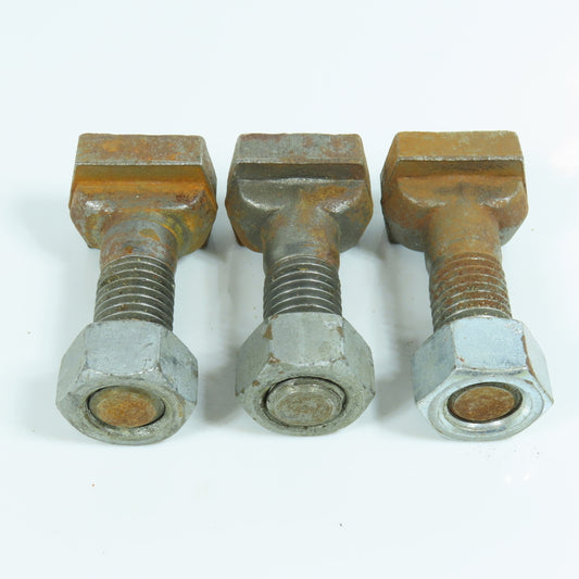 3/4"-10 x 2-1/2" Black Oxide T-Slot Bolt 3/4" Slot Width W/Nut Lot of 3