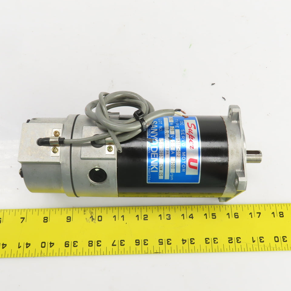 Sanyo Denki Super U U835T-012 DC Servo Motor 2500RPM 75VDC 350W 5.5A
