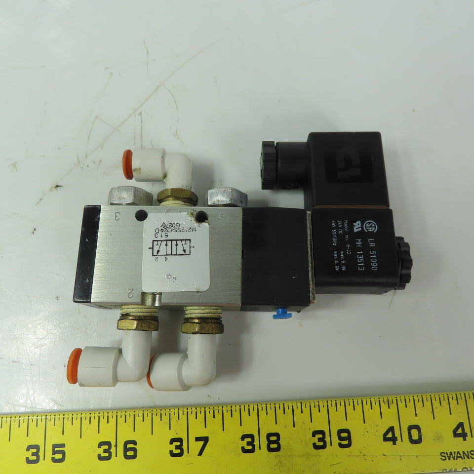 Ingersoll M212SS-O24-D-G0276 Pneumatic Solenoid Valve 150PSI 24VDC Coil 1/4" NPT