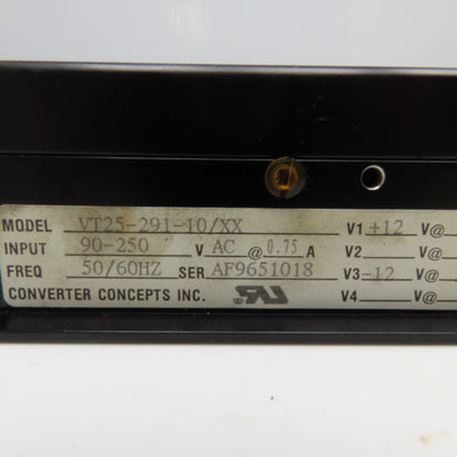 Converter Concept VT25-291-10 90-250VAC Input +/-12VDC Output Power Supply