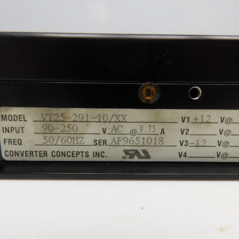 Converter Concept VT25-291-10 90-250VAC Input +/-12VDC Output Power Supply