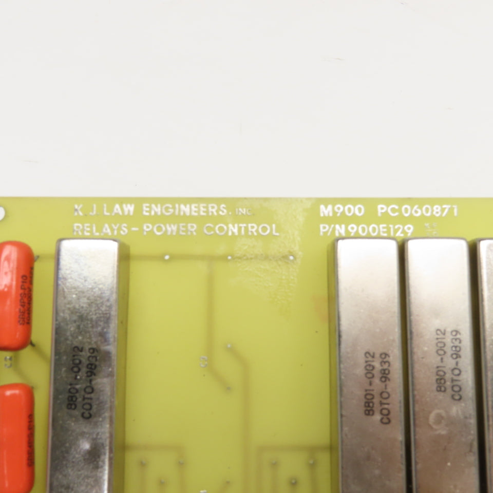 K.J. Law Engineers M900 PC060871 900E129 Relays-Power Control Circuit Board