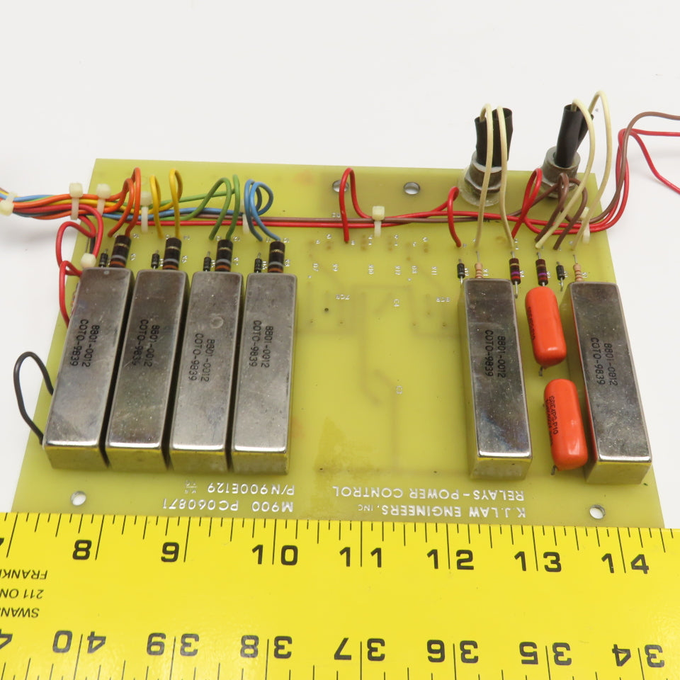 K.J. Law Engineers M900 PC060871 900E129 Relays-Power Control Circuit Board