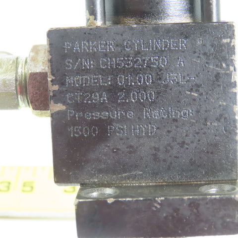 Parker 01.00 J3LCT29A 2.000 Ser 31 Hydraulic Cylinder 1" Bore 2" Stroke 1500 PSI