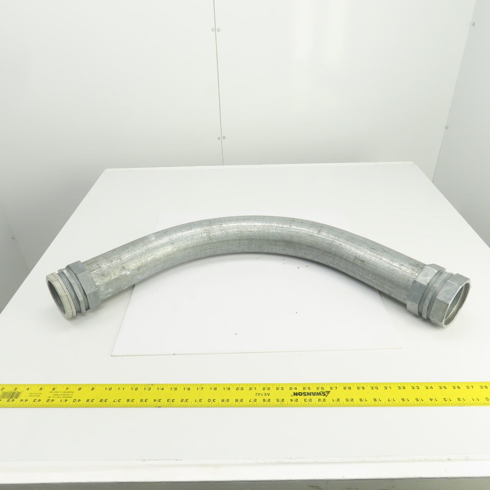 Regal 609 3-1/2" 90° Ridgid Galvanized Steel Conduit W/Threaded Connector Ends
