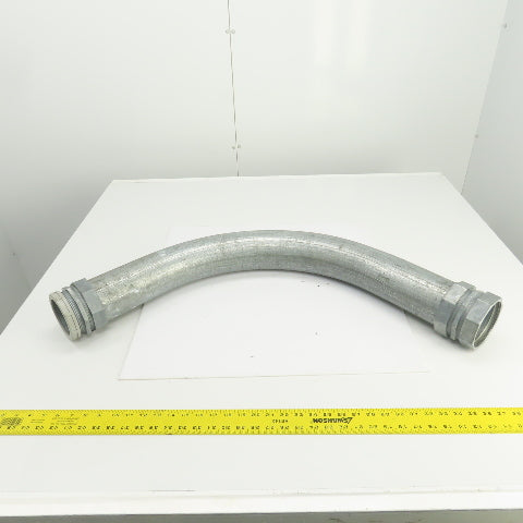 Regal 609 3-1/2" 90° Ridgid Galvanized Steel Conduit W/Threaded Connector Ends