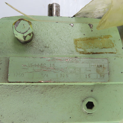 Boston UF-118C-15 15:1 Ratio Right Angle Gearbox 1750RPM Input 355 Torq Lbs