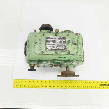 Wallwork Gears Size OA Mechanical Variator Chain Driven Gearbox Size OA 0.75 HP
