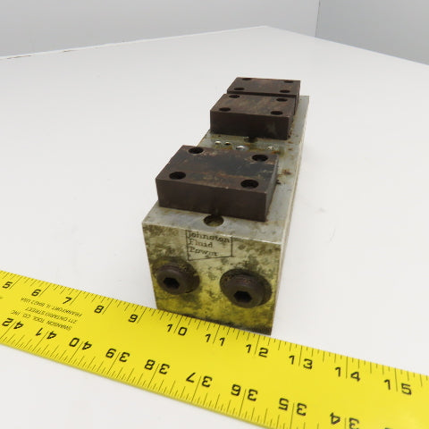 Johnston Fluid Power D03 Valve 4 Place Parallel Aluminum Manifold