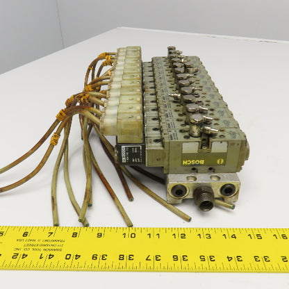 Bosch 0 820 022 994 Hydraulic Solenoid 2 Way 11 Valve Bank Assembly 24/48V Coil