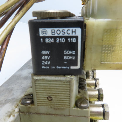 Bosch 0 820 022 994 Hydraulic Solenoid 2 Way 11 Valve Bank Assembly 24/48V Coil