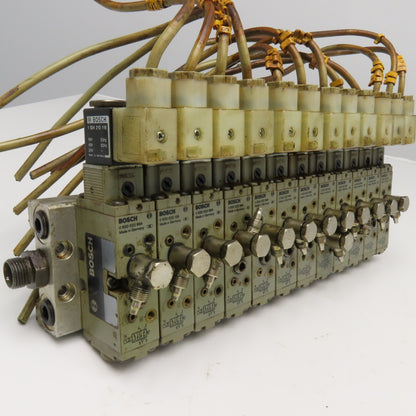 Bosch 0 820 022 994 Hydraulic Solenoid 2 Way 11 Valve Bank Assembly 24/48V Coil
