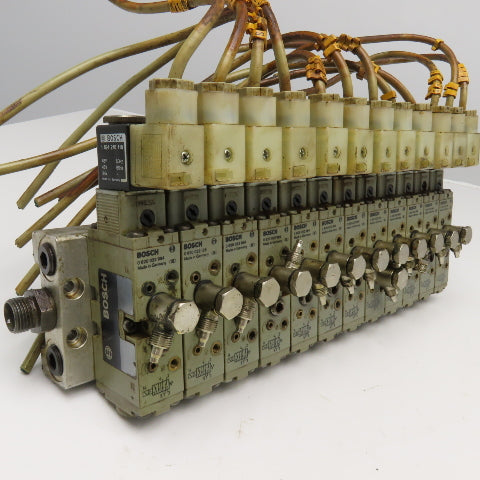 Bosch 0 820 022 994 Hydraulic Solenoid 2 Way 11 Valve Bank Assembly 24/48V Coil