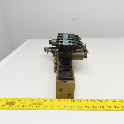Nachi SL-G01-A3X-R-D2-10 Hydraulic Valve Bank Manifold  4/2 Way 24VDC Coil