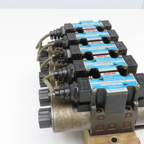 Nachi SL-G01-A3X-R-D2-10 Hydraulic Valve Bank Manifold  4/2 Way 24VDC Coil