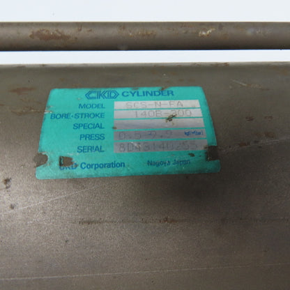 CKD SCS-N-FA 140mm Bore 300mm Stroke Pneumatic Hydraulic Cylinder 100-2000PSI