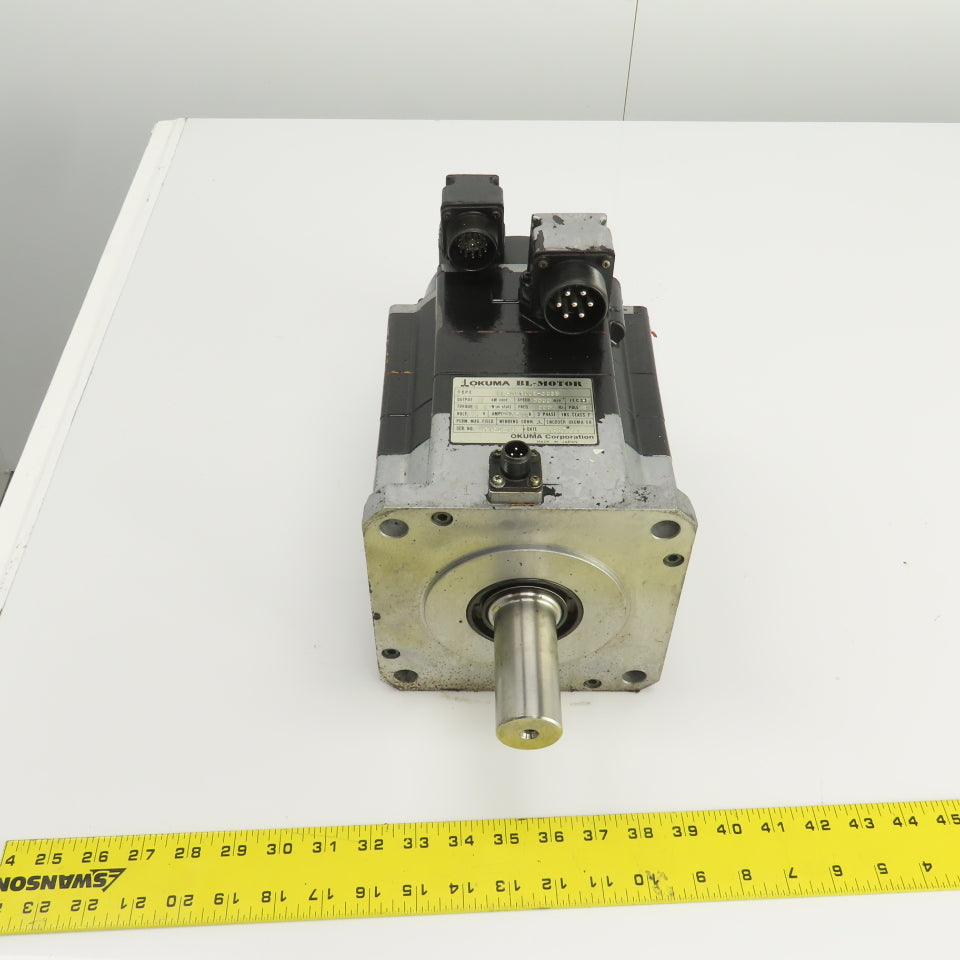 Okuma BL-MC100E-30SB 3kW AC Servo Motor 3000RPM 133V 3PH W/Encoder