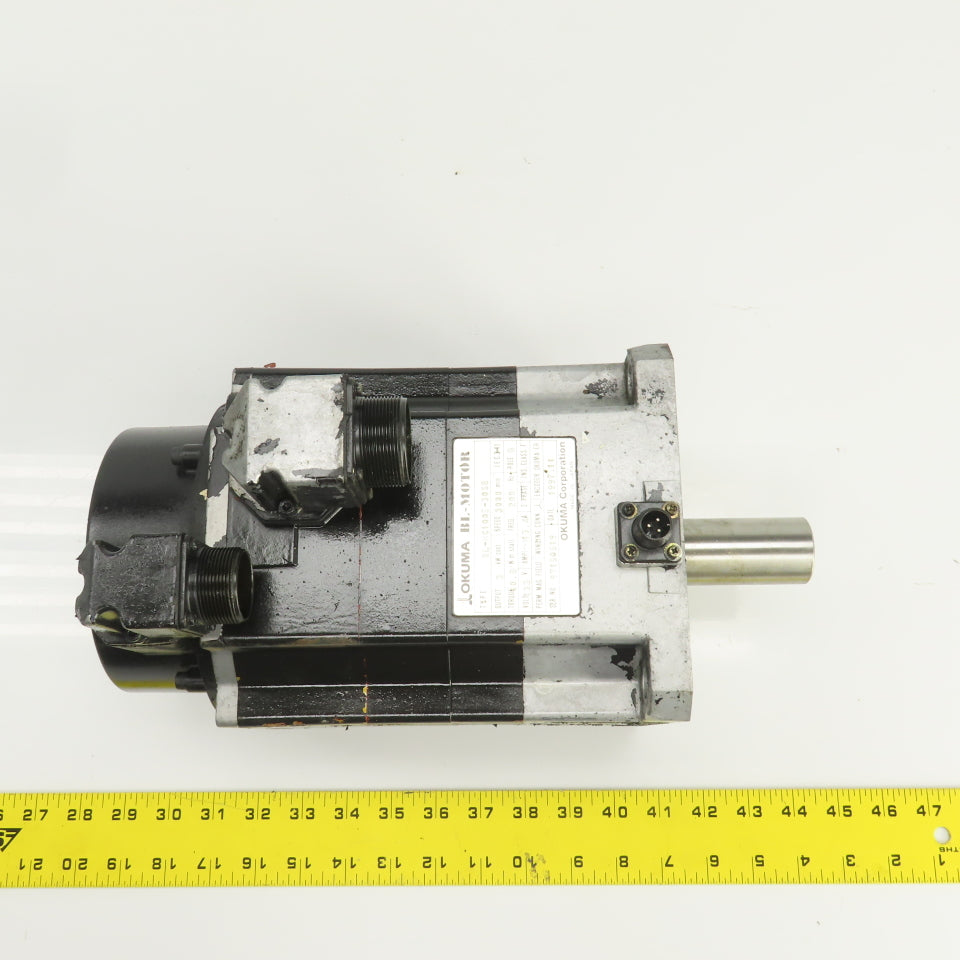 Okuma BL-MC100E-30SB 3kW AC Servo Motor 3000RPM 133V 3PH W/Encoder