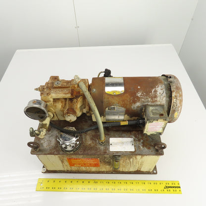 Parker 2HP 7 Gallon Hydraulic Power Unit 200-230/460V W/PVP1610B4R212 Pump