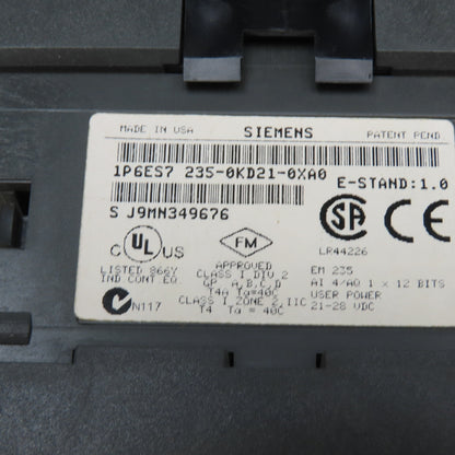 Siemens 1P6ES7 235-0KD21-0XA0 Simatic I/O Module