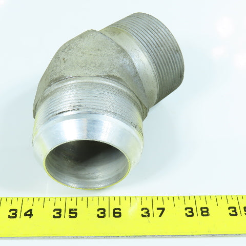 2" NPT x 2-1/2-12 (-32) JIC Flare 45 Degree Steel Elbow