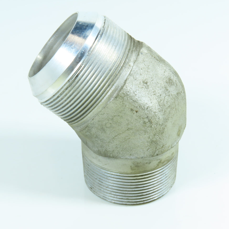2" NPT x 2-1/2-12 (-32) JIC Flare 45 Degree Steel Elbow
