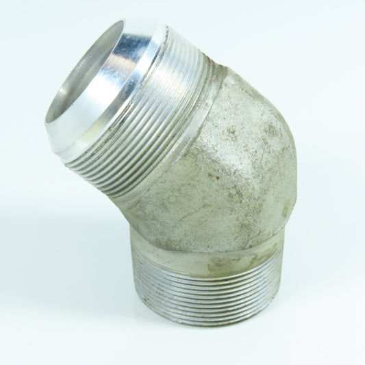 2" NPT x 2-1/2-12 (-32) JIC Flare 45 Degree Steel Elbow