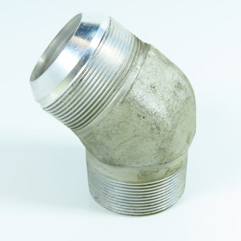 2" NPT x 2-1/2-12 (-32) JIC Flare 45 Degree Steel Elbow
