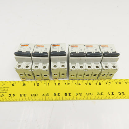Merlin Gerin C60H Multi 9 415V 2A, 1A, 10A 2 Pole Circuit Breaker Mixed Lot Of 6
