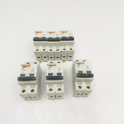 Merlin Gerin C60H Multi 9 415V 2A, 1A, 10A 2 Pole Circuit Breaker Mixed Lot Of 6