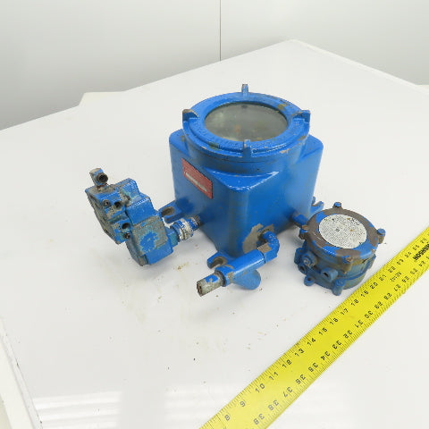 Adalet XJMAGC 8" x 8" x 6" Explosion Proof Enclosure W/Dwyer Switch 1950-0-2F