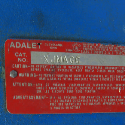 Adalet XJMAGC 8" x 8" x 6" Explosion Proof Enclosure W/Dwyer Switch 1950-0-2F