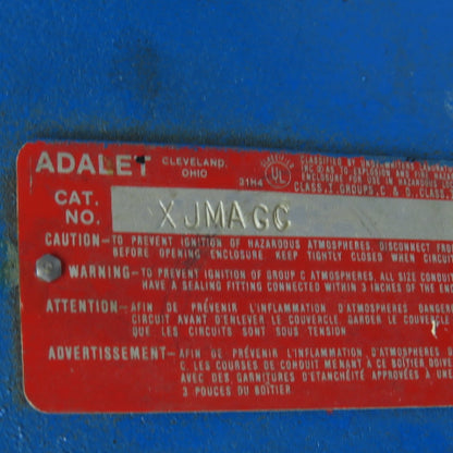 Adalet XJMAGC 8" x 8" x 6" Explosion Proof Enclosure W/Dwyer Switch 1950-0-2F