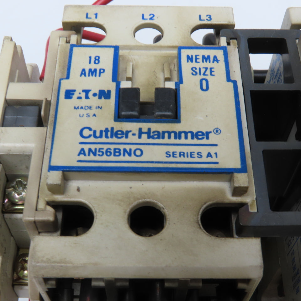 Cutler Hammer AN56BNO NEMA Size 0 Reversing Contactor 600V 18A 120V Coil